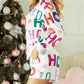 1 The Woman - Ho Ho Ho Christmas Fashion Print Lounge Short Set