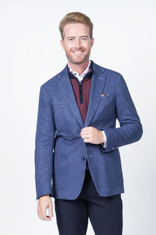 7 Downie St. - Gerrard Blue Knit Blazer