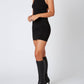 Cotton Candy - Sleeveless mock neck mini dress