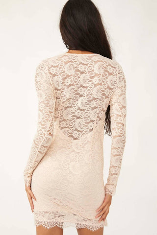 Free People - Pearl Lace Mini Dress