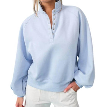 Papermoon - Piper Snap Button Collared Pullover Sweatshirt