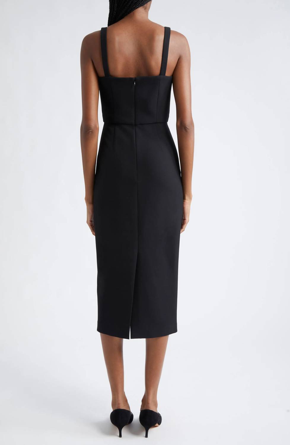 Veronica Beard - Lele Plunge Neck Midi Dress