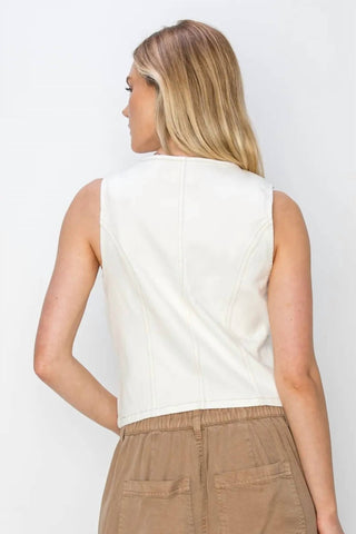 Risen - V Neck Button Down Vest