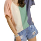 Umgee - Color Block Cotton Gauze Top,