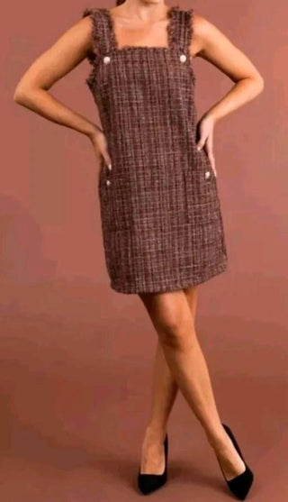 Entro - Tweed Overall Dress