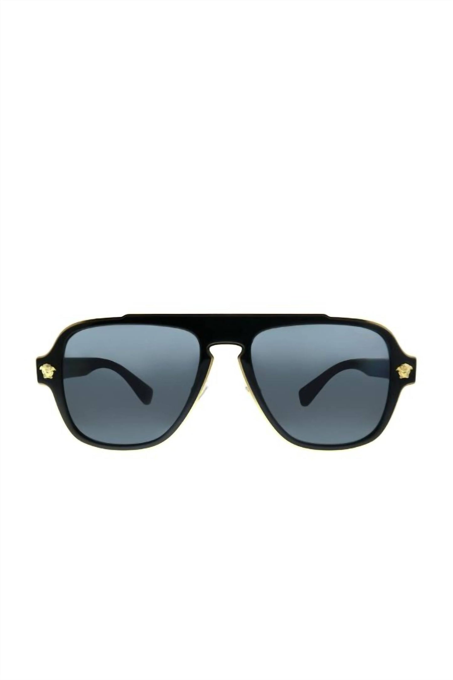 Versace - Medusa Charm Aviator Plastic Sunglasses with Grey Polarized Lens