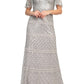 Aidan Mattox - V-neck Sequined Piping Detail Mesh Gown