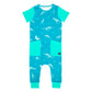 RAGS Apparel Kid's Short Sleeve Hip Pocket Rag Romper Blue Size 12-18M
