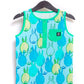 RAGS Apparel Kid's Tank Henley Capri Pocket Rag Romper Blue Size 2T