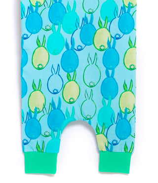 RAGS Apparel Kid's Tank Henley Capri Pocket Rag Romper Blue Size 2T