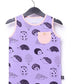 RAGS Apparel Kid's Tank Pocket with Button Capri Rag Romper Purple Size 2T
