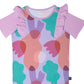 RAGS Apparel Kid's Short Sleeve Short Ruffle Rag Romper Purple Size 6-12M