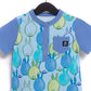 RAGS Apparel Kid's Short Sleeve Henley Pocket Rounded Tee Blue Size 11-12Y