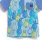 RAGS Apparel Kid's Short Sleeve Henley Pocket Rounded Tee Blue Size 11-12Y