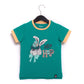 RAGS Apparel Kid's Short Sleeve Ringer Tee Green Size 2T