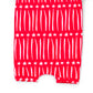 RAGS Apparel Kid's Short Sleeve Short Pocket Rag Romper Red Size 2T