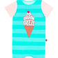 RAGS Apparel Kid's Short Sleeve Short Rag Romper Blue Size 12-18M