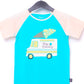RAGS Apparel Kid's Short Raglan Sleeve Short Rag Romper Blue Size 2T