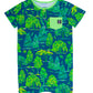 RAGS Apparel Kid's Short Sleeve Henley Pocket Short Rag Romper Blue Size 2T