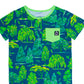 RAGS Apparel Kid's Short Sleeve Henley Pocket Short Rag Romper Blue Size 2T