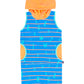 RAGS Apparel Kid's Tank Hooded Capri Peek Pocket Rag Romper Blue Size 12-18M