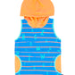 RAGS Apparel Kid's Tank Hooded Capri Peek Pocket Rag Romper Blue Size 12-18M