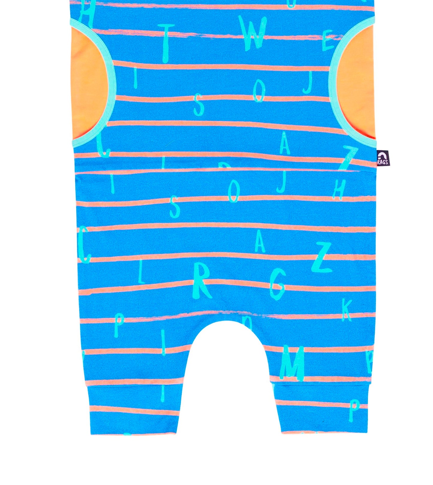 RAGS Apparel Kid's Tank Hooded Capri Peek Pocket Rag Romper Blue Size 12-18M