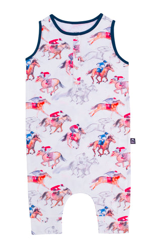 RAGS Apparel Kid's Tank Henley Capri Rag Romper White Size 12-18M