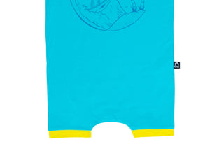 RAGS Apparel Kid's Essentials Retro Short Sleeve Short Rag Romper Blue Size 6-12M