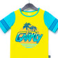 RAGS Apparel Kid's Short Sleeve Short Rag Romper Yellow Size 2T