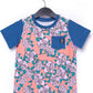 RAGS Apparel Kid's Short Sleeve Chest Pocket Rounded Tee Pink Size 3 years