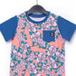 RAGS Apparel Kid's Short Sleeve Chest Pocket Rounded Tee Pink Size 3 years