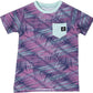 RAGS Apparel Kid's Short Raglan Sleeve Rounded Tee Blue Size 3 years