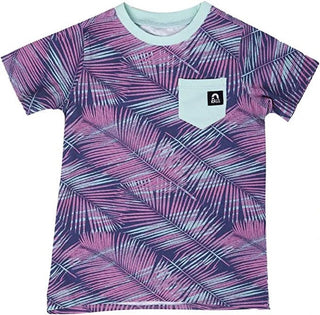 RAGS Apparel Kid's Short Raglan Sleeve Rounded Tee Blue Size 3 years