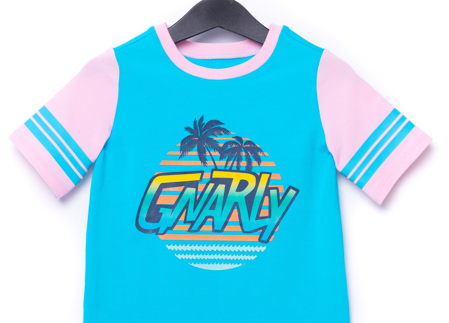 RAGS Apparel Kid's Retro Sleeve Tee Blue Size 2T