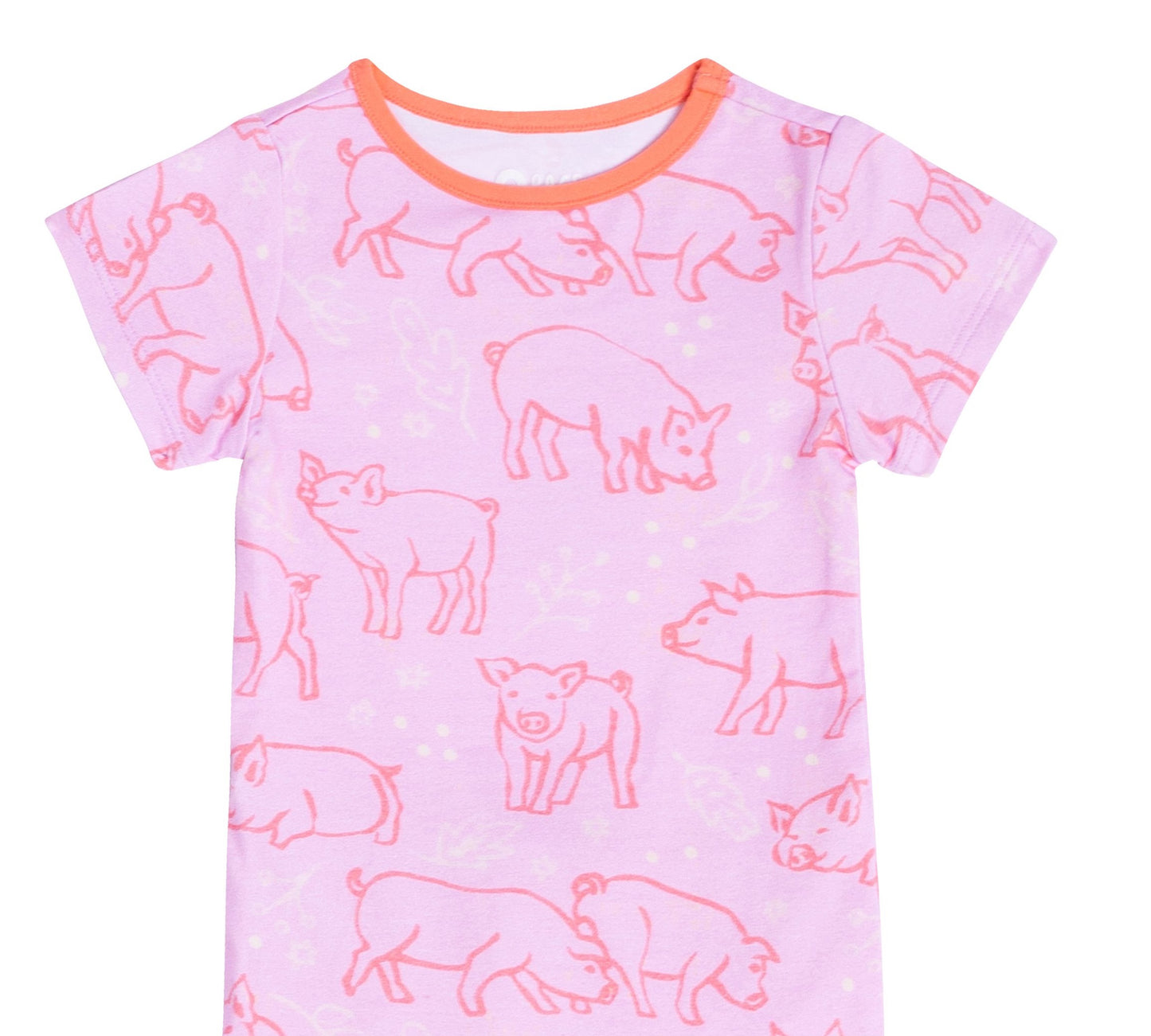 RAGS Apparel Kid's Infant Short Sleeve Short Rag Romper Pink Size 0-3M