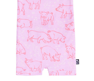 RAGS Apparel Kid's Infant Short Sleeve Short Rag Romper Pink Size 0-3M