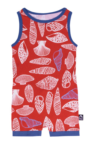 RAGS Apparel Kid's Infant  Tank Short Rag Romper Red Size 3-6M