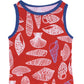 RAGS Apparel Kid's Infant  Tank Short Rag Romper Red Size 3-6M