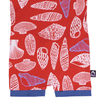 RAGS Apparel Kid's Infant  Tank Short Rag Romper Red Size 3-6M