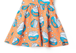RAGS Apparel Kid's Tank Ruffle Swing Dress Orange Size 2T