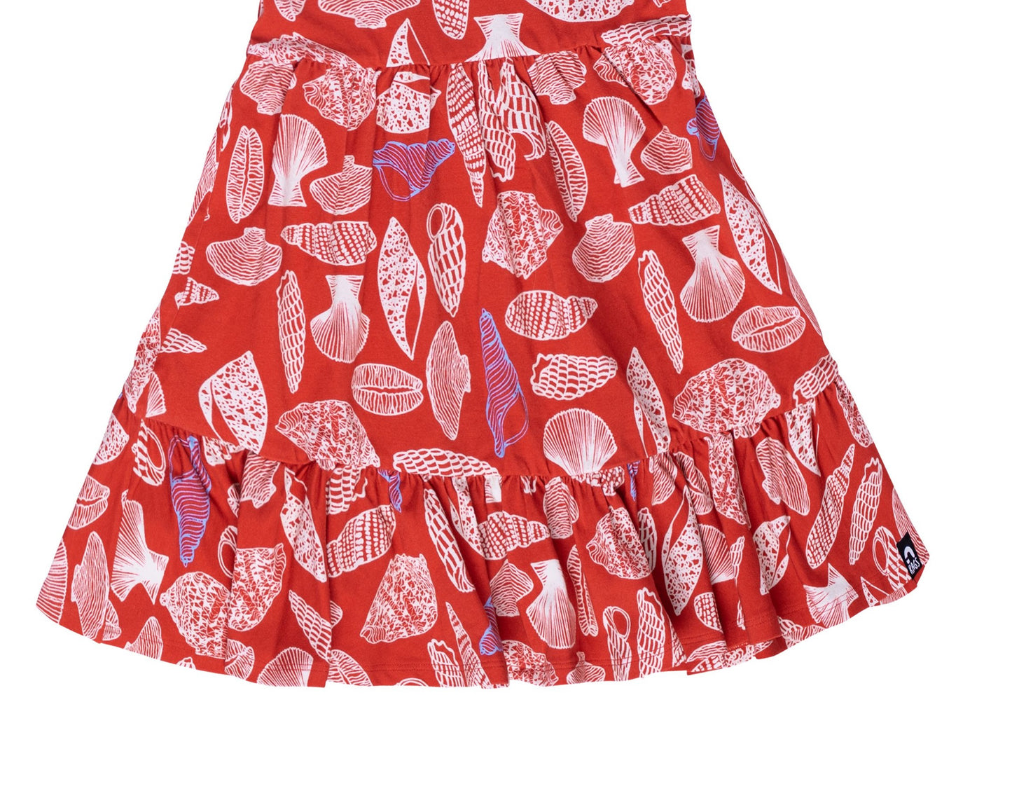 RAGS Apparel Kid's Short Sleeve Button Pocket Tiered Dress Red Size 2T