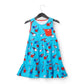 RAGS Apparel Kid's Sleeveless Button Pocket Tiered Dress Blue Size 3-4