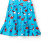 RAGS Apparel Kid's Sleeveless Button Pocket Tiered Dress Blue Size 3-4