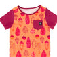 RAGS Apparel Kid's Short Sleeve Pocket Rag Romper Orange Size 12-18M