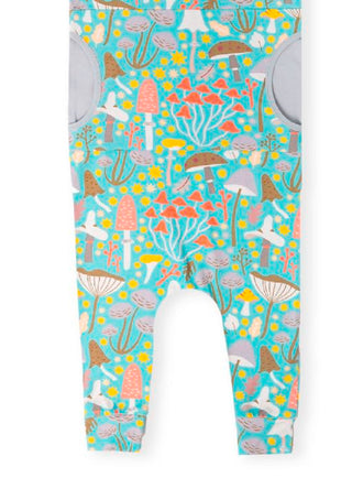 RAGS Apparel Kid's Short Sleeve Hooded Peek Pocket Rag Romper Grey Size 2T