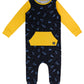 RAGS Apparel Kid's Long Sleeve Kangaroo Pocket Rag Romper Black Size 2T