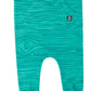 RAGS Apparel Kid's Short Sleeve Kangaroo Pocket Hooded Rag Romper Green Size 2T