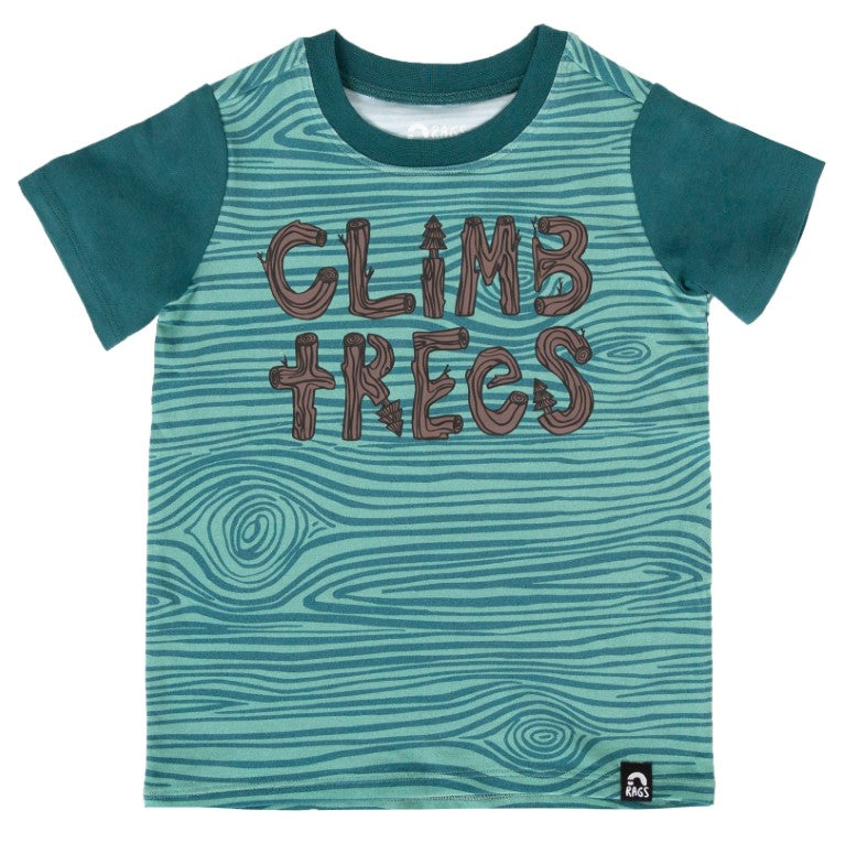 RAGS Apparel Kid's Short Sleeve Rounded Tee Green Size 3 years