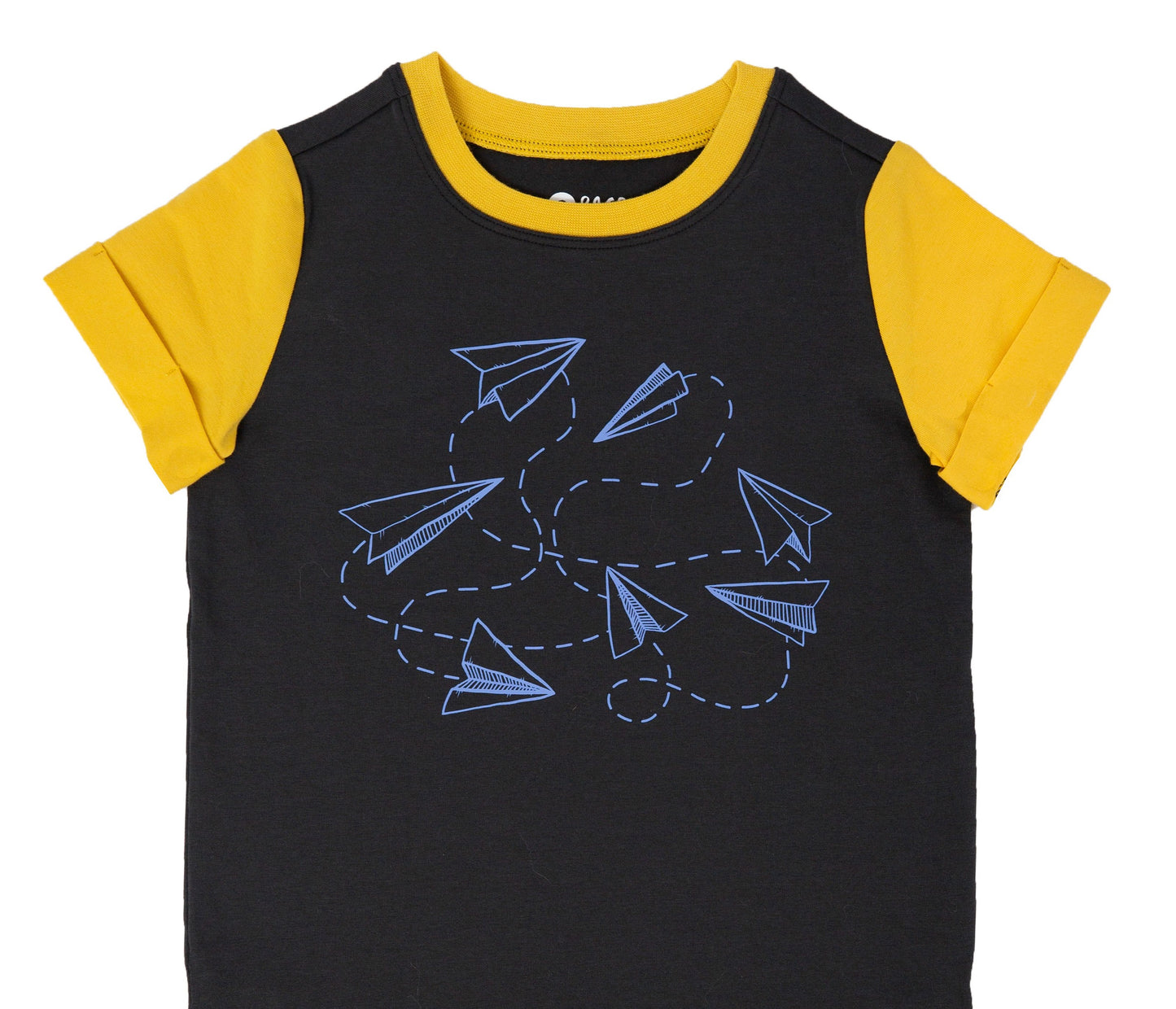 RAGS Apparel Kid's Short Rolled Sleeve Tee Black Size 2T